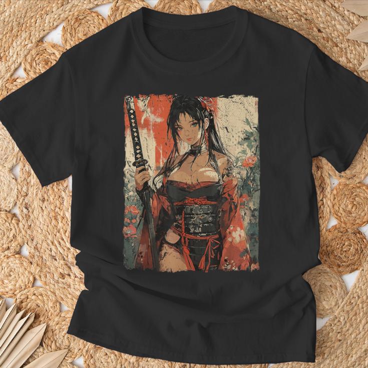 侍戦士 ワイフガール 日本の浮世絵 漫画 サムライ Tシャツ 高齢者への贈り物