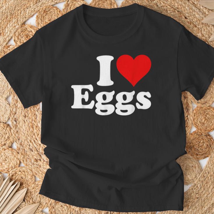 卵が大好き I ハートの卵 Tシャツ 高齢者への贈り物