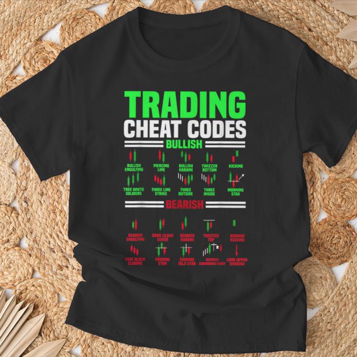取引チートコードローソク足パターン、面白い株トレーダー Tシャツ 高齢者への贈り物