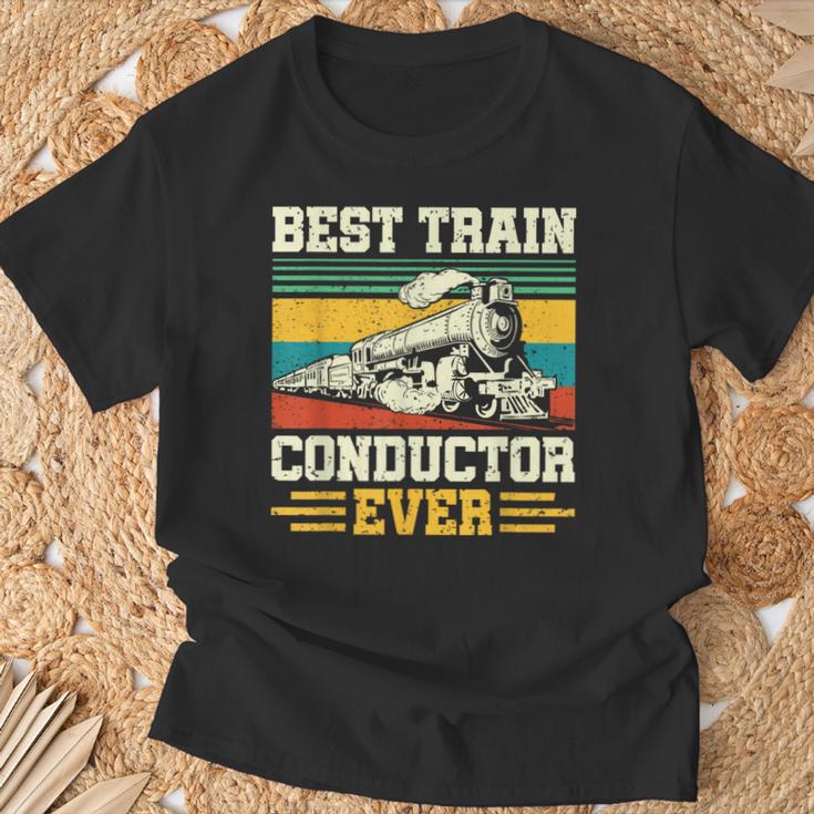 史上最高の電車の車掌 Conductor Railroad Tシャツ 高齢者への贈り物