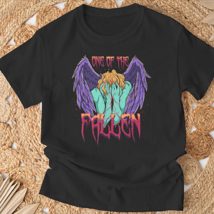 堕ちたパステル ゴス 倒れた天使 ルシファー エンジェリック Tシャツ 高齢者への贈り物