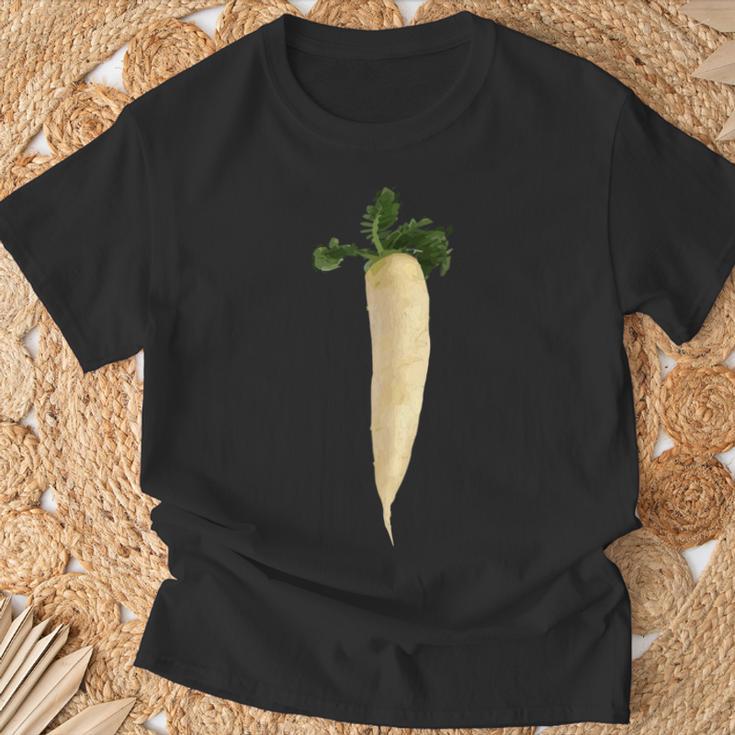 大根 ビーガン ベジタリアン 野菜 ラブ 大根 Tシャツ 高齢者への贈り物