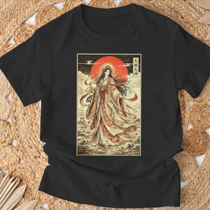 天照神道 女神 日本神話 浮世絵 Tシャツ 高齢者への贈り物
