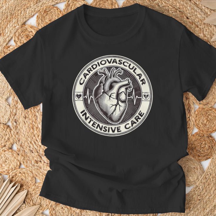 心臓血管集中ケア 心臓 Icu Cvicu 看護師 Tシャツ 高齢者への贈り物
