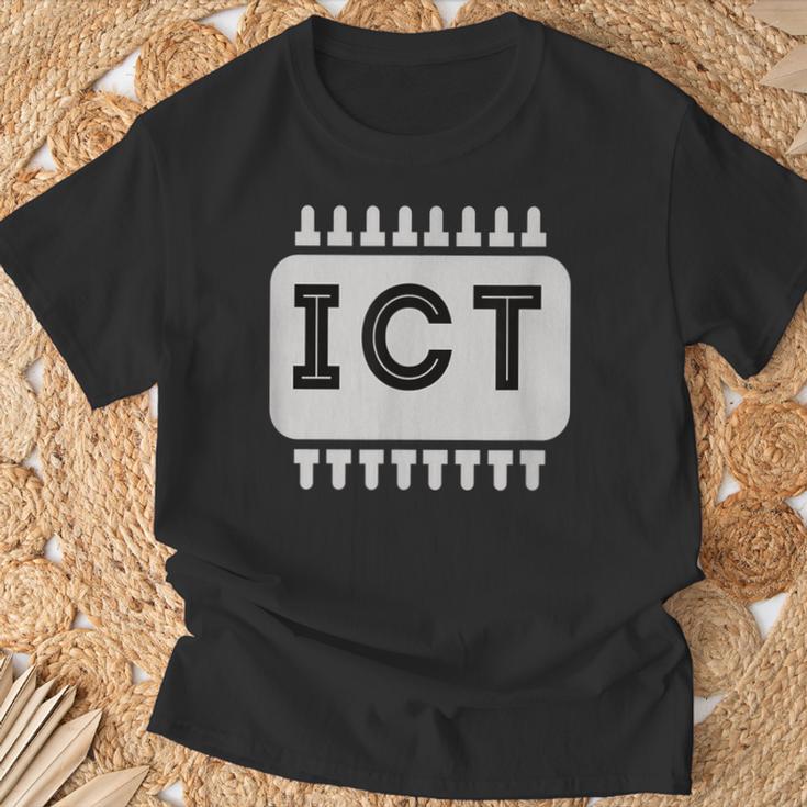 情報技術ict技術者 Tシャツ 高齢者への贈り物