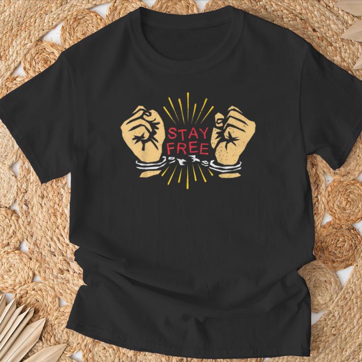 手錠ステイフリーtシャツ 伝統的な刑務所の刑務所休憩 Tシャツ 高齢者への贈り物