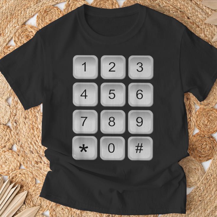 数字キーパッド 電話 番号 セキュリティコード ピンパッド 衣装 Tシャツ 高齢者への贈り物