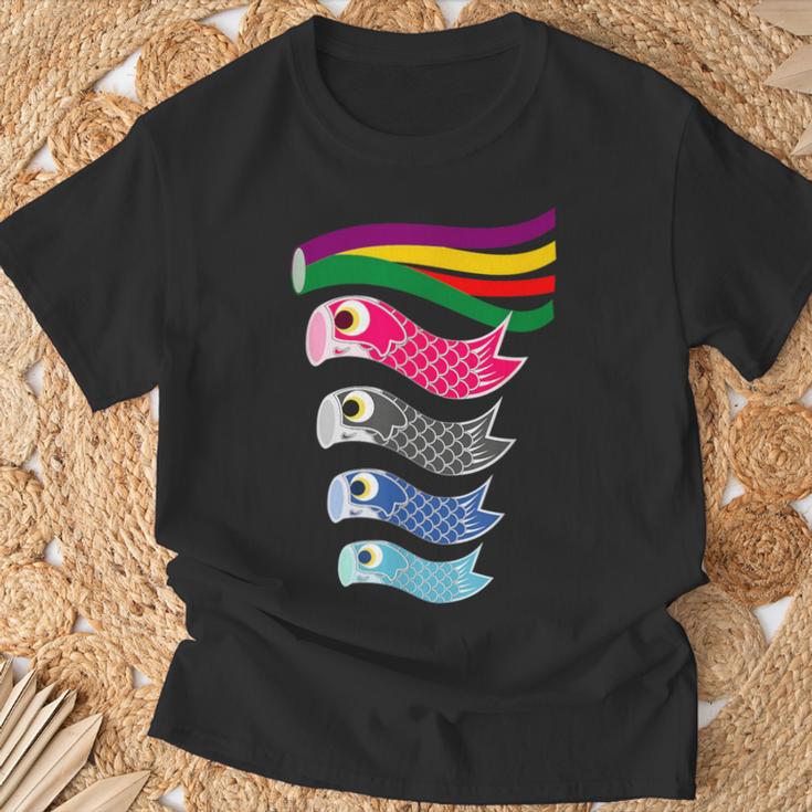 日本の伝統的な鯉鯉鯉のぼり旗 こどもの日 Tシャツ 高齢者への贈り物