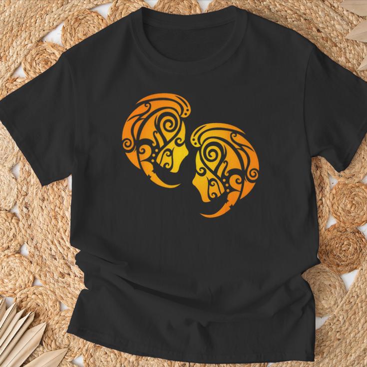 星座 星座 双子座 星占い ポリネシア マオリアート Tシャツ 高齢者への贈り物