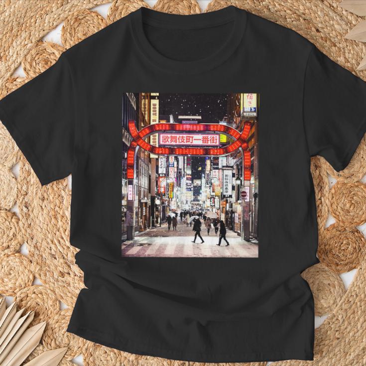 歌舞伎町 東京 ジャパン ナイトライフ 日本のストリートアート Tシャツ 高齢者への贈り物