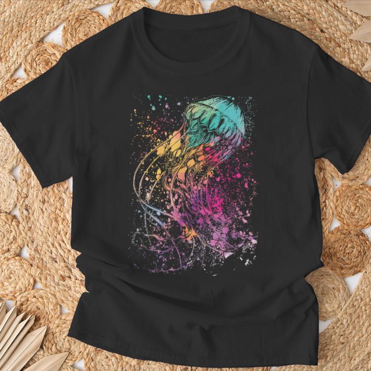 水彩画のクラゲアート。 Tシャツ 高齢者への贈り物