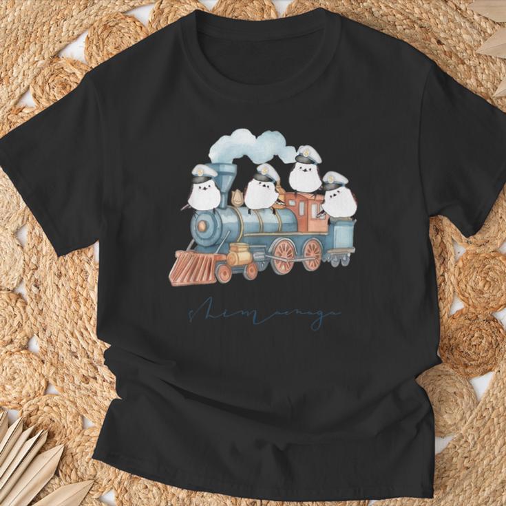 汽車とシマエナガ Tシャツ 高齢者への贈り物