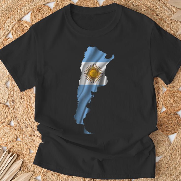 波状 アルゼンチン国旗 アルゼンチン地図 Tシャツ 高齢者への贈り物