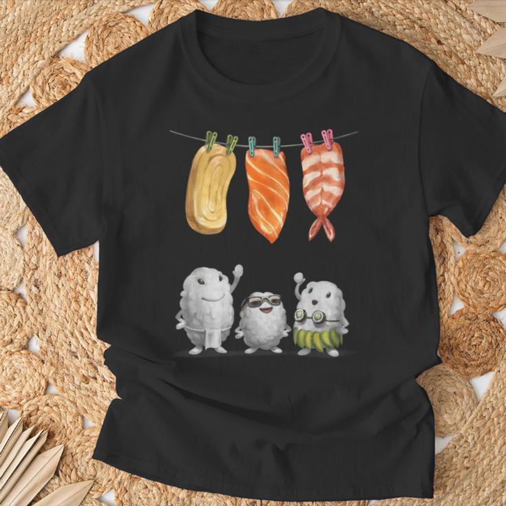 洗濯 する 寿司 すし たまご サーモン えび Tシャツ 高齢者への贈り物