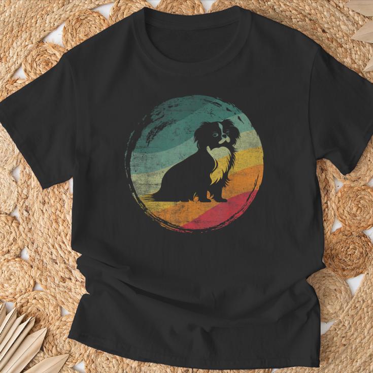 狆犬のレトロなデザイン Tシャツ 高齢者への贈り物