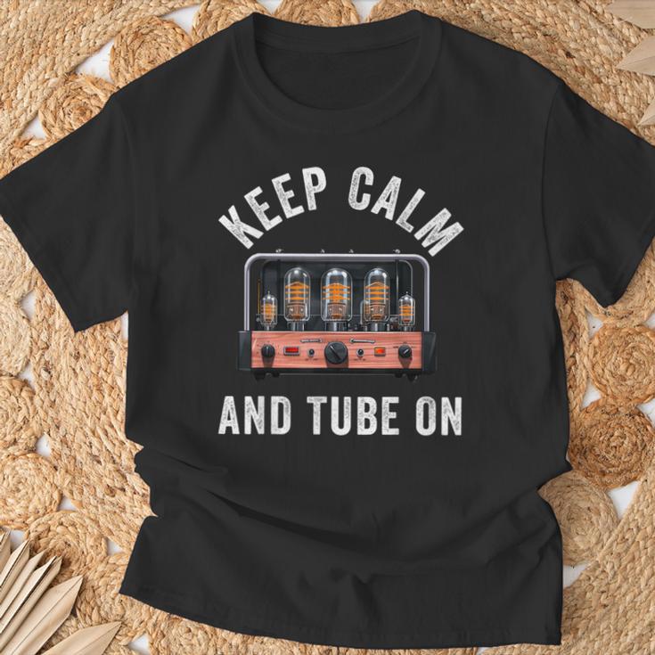 真空管 アンプ アンプ アナログ オーディオ 電子バルブ ギター Tシャツ 高齢者への贈り物