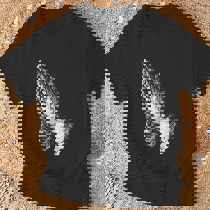 祈りの手 Tシャツ 高齢者への贈り物