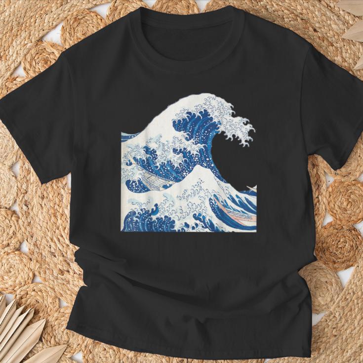 神奈川沖浪日本美術の大波 Tシャツ 高齢者への贈り物