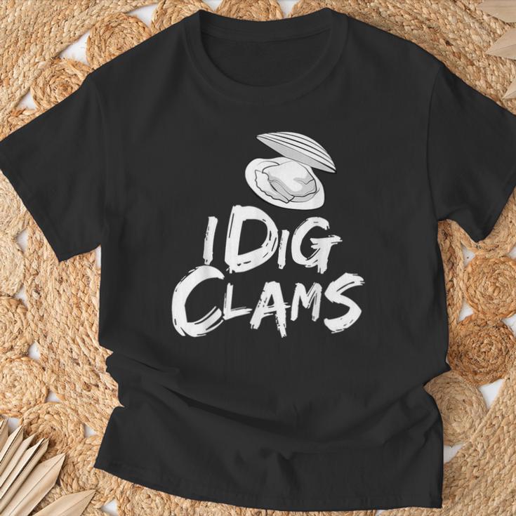 私は潮干狩り潮干狩り潮干狩りシャツシェルレーキを掘る Tシャツ 高齢者への贈り物