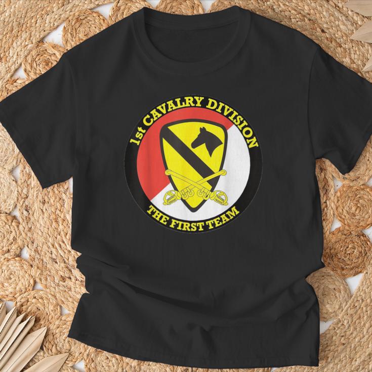 第1騎兵師団「The First Team」軍隊 Tシャツ 高齢者への贈り物