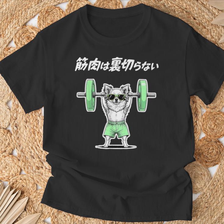 筋肉は裏切らない チワワ グッズ 犬 おもしろ 面白い ネタ 笑える 筋トレ Tシャツ 高齢者への贈り物