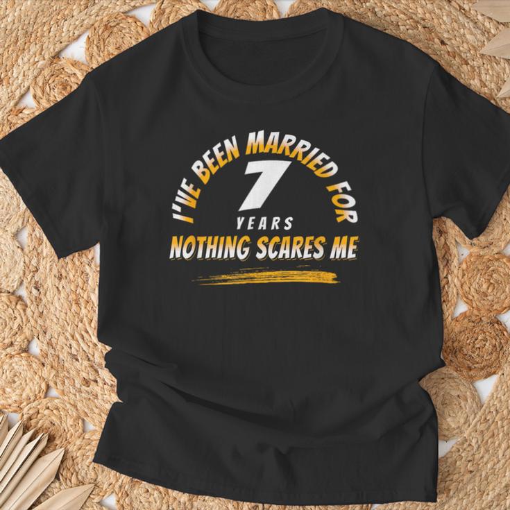 結婚7周年記念 カップル 結婚7周年記念 Tシャツ 高齢者への贈り物