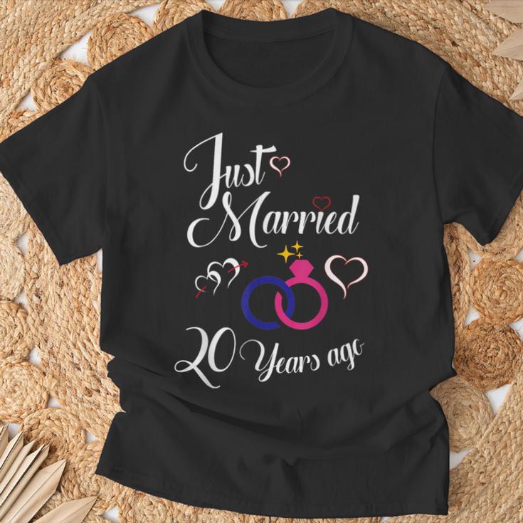 結婚記念日 20周年 Tシャツ 高齢者への贈り物