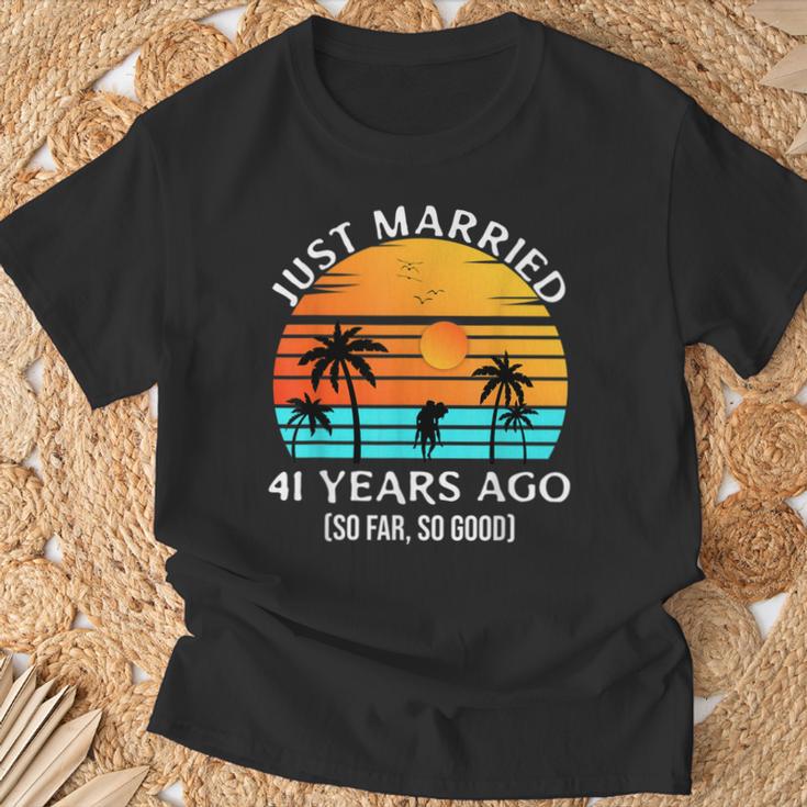 結婚記念日 結婚41年前 こんなに良い Tシャツ 高齢者への贈り物
