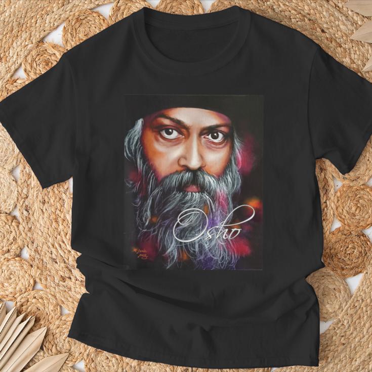 絵画から見たoshoの肖像画 Tシャツ 高齢者への贈り物