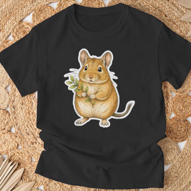 緑の枝を持つデグー Tシャツ 高齢者への贈り物
