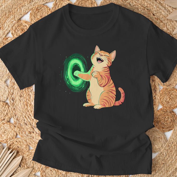 背中にポータル中指を持ついたずらな猫コスチューム。 Tシャツ 高齢者への贈り物