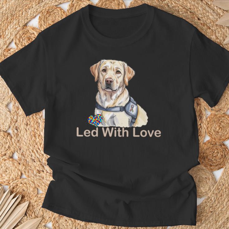 自閉症啓発サポート犬ラブラドールのニューロダイバーシティ 長袖tシャツ Tシャツ 高齢者への贈り物