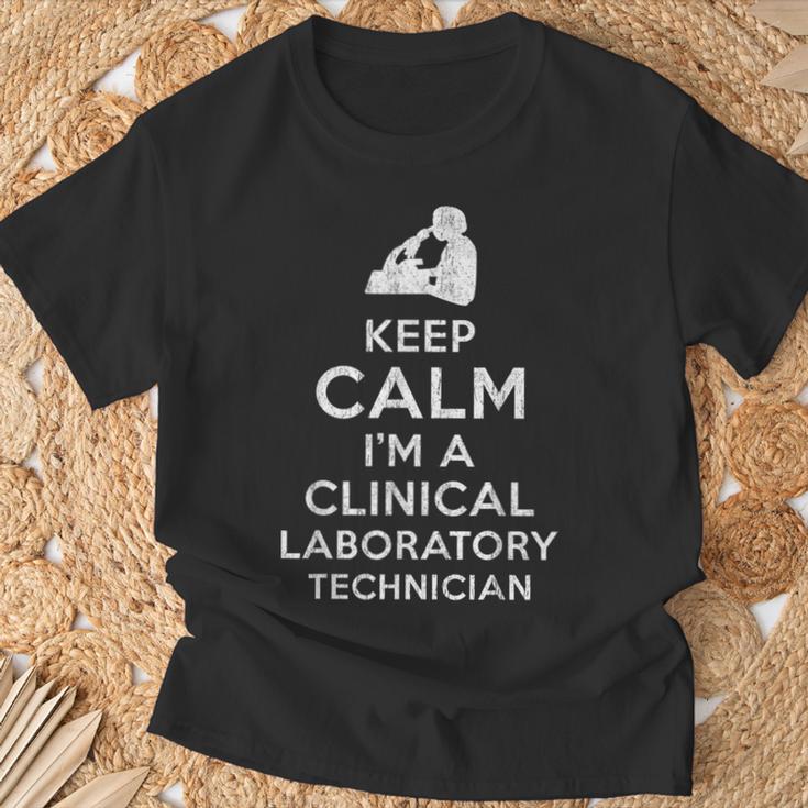 落ち着いておれ私は臨床検査技師だ Tシャツ 高齢者への贈り物
