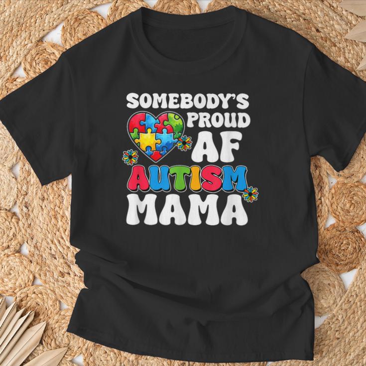誰かの自慢の自閉症ママの自閉症啓発 Tシャツ 高齢者への贈り物