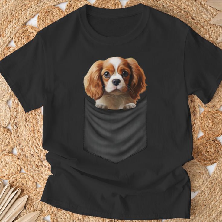 面白いtシャツ キャバリア 胸 ポケット イヌ わんこ メンズ 犬好き グッズ おもしろ 面白い 服 ネタ 長袖tシャツ Tシャツ 高齢者への贈り物