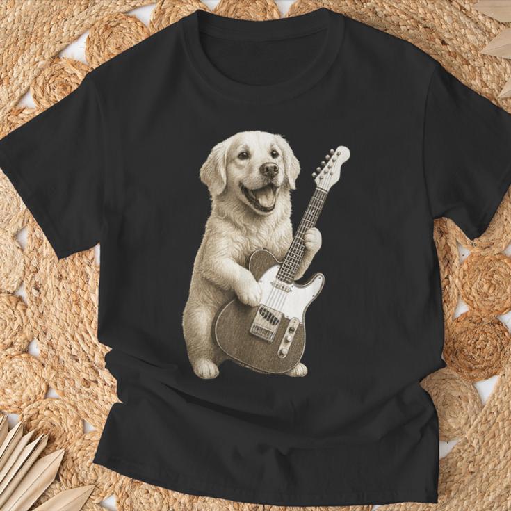 面白いtシャツ ゴールデンレトリバー 犬 ギター イヌ メンズ グッズ かわいい おもしろ 面白い 服 ネタ Tシャツ 高齢者への贈り物