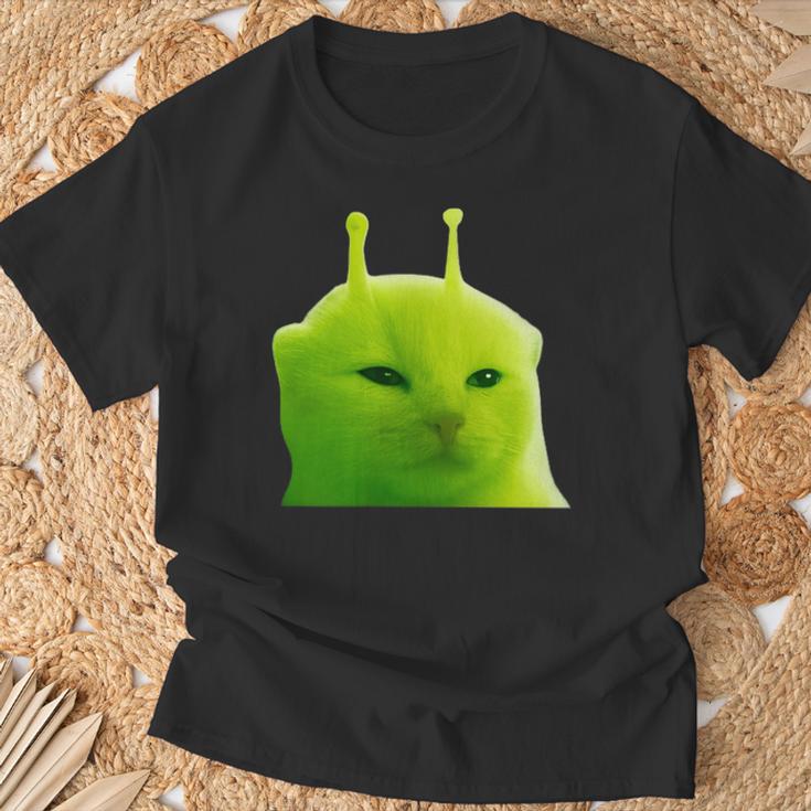 面白いエイリアン 猫 ミーム Glerp Glorp Zep Zep Tシャツ 高齢者への贈り物
