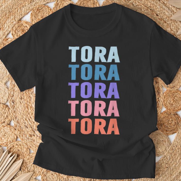 面白いギフトネーム Tora 名前入り Tシャツ 高齢者への贈り物
