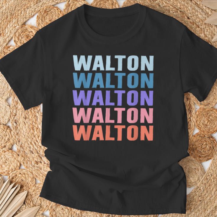 面白いギフト名 Walton 名前入り Tシャツ 高齢者への贈り物