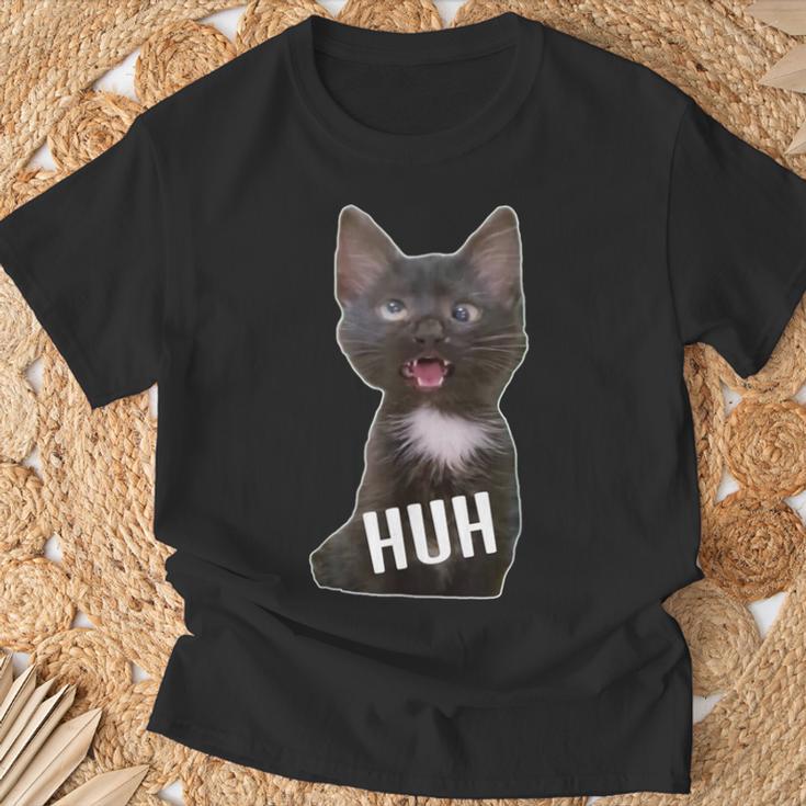 面白いクロスアイドキャットミームハァーファニーキャット Tシャツ 高齢者への贈り物