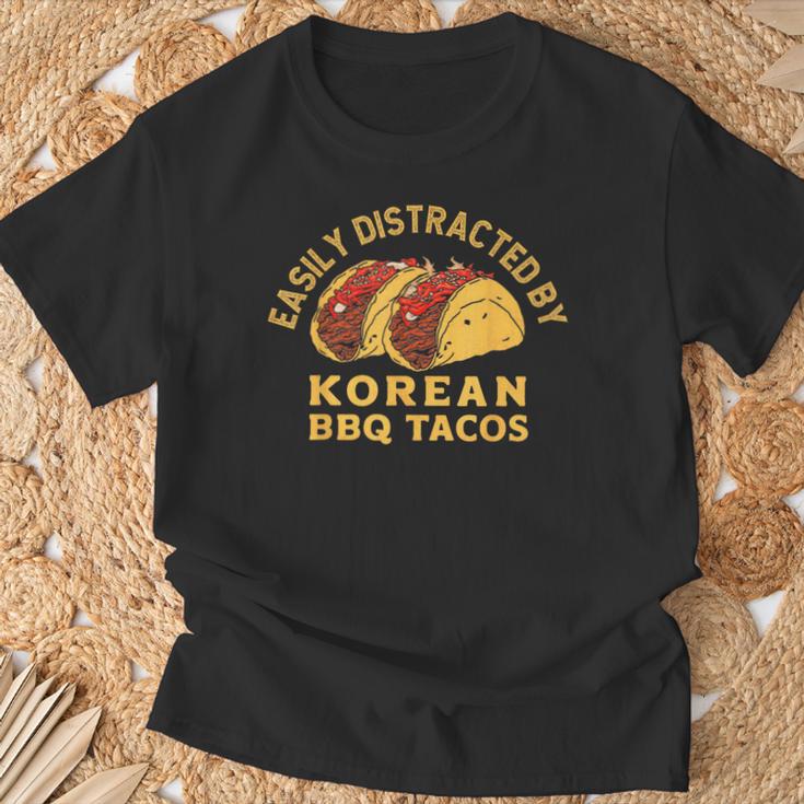 韓国bbqタコスレトロタコス愛好家に簡単に気を取られます Tシャツ 高齢者への贈り物