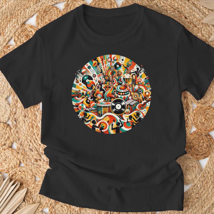 鮮やかで表現力豊かな文化 アフロビート音楽 イタリアデザイン Tシャツ 高齢者への贈り物