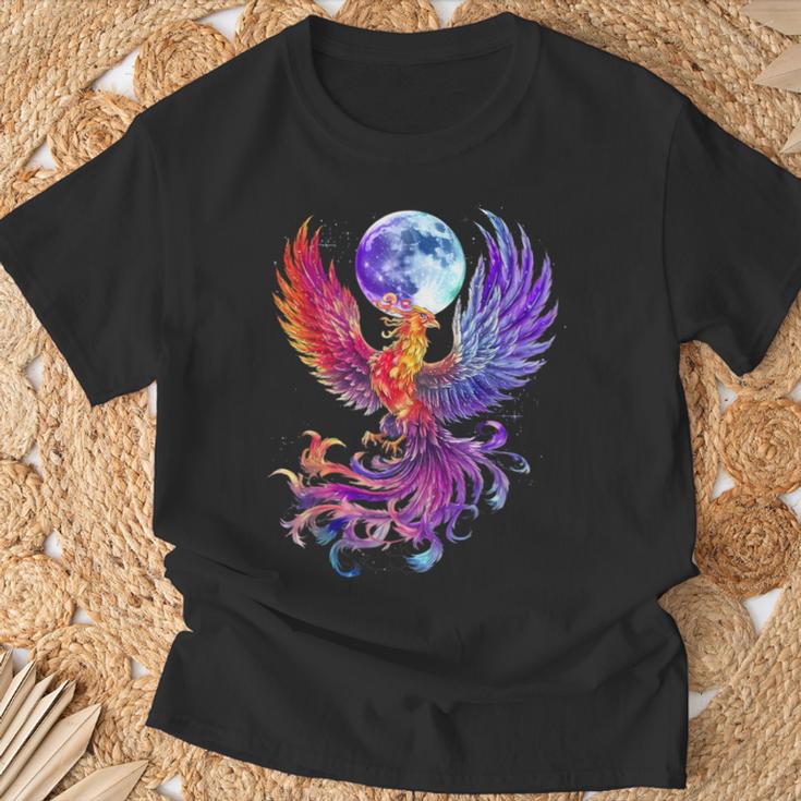 鳳凰 満月 鳥 神話 鳥 若返り Tシャツ 高齢者への贈り物