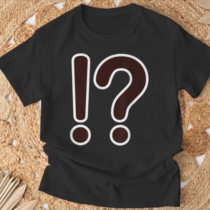 ！？ はてなマーク クエスチョン びっくりマーク【変なデザイン屋さん】記号 文字 面白い Tシャツ 高齢者への贈り物