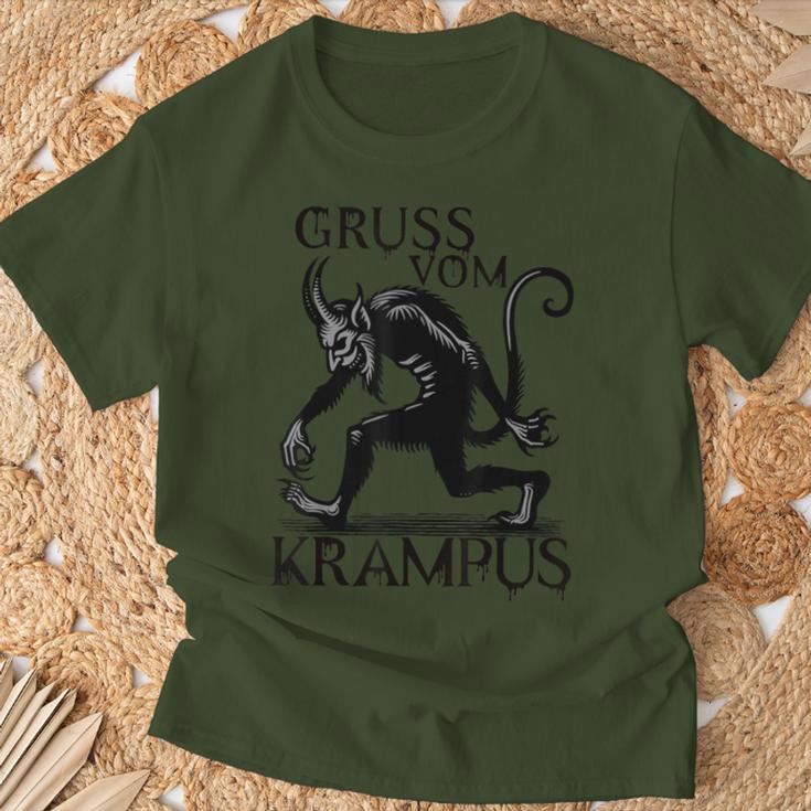 Grussom Krampus Dark Christmas Horror Krampusaludos Camiseta unisex Regalos para ancianos