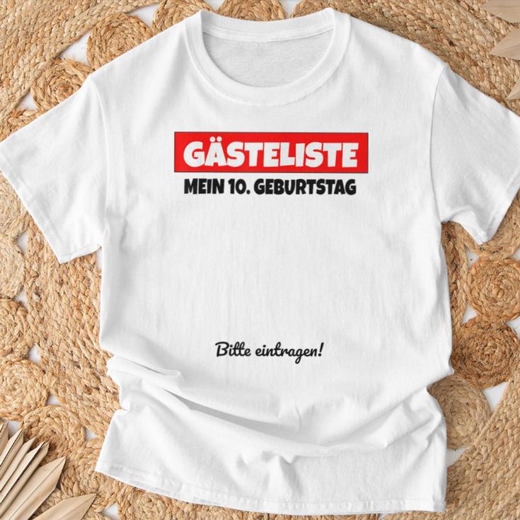 10th Birthday Guest List Guest Book Ten Years T-Shirt Gifts for Old Men 10th Birthday Guest List Guest Book Ten Years T-Shirt Gifts for Old Men