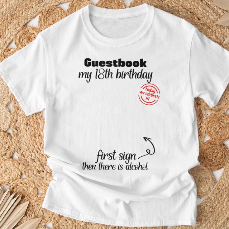 18th Birthday Boy Girl Guest Book Year Old Birthday T-Shirt Gifts for Old Men