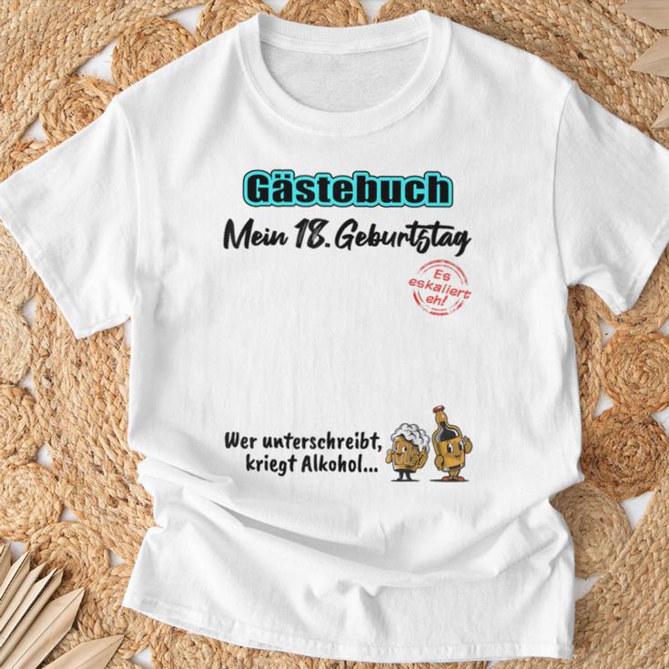 18th Birthday Guest Book 18 Years Girl Boy T-Shirt Gifts for Old Men