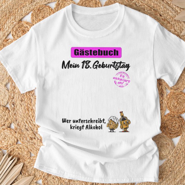 18th Birthday Guest Book 18 Years Girl Woman T-Shirt Gifts for Old Men 18th Birthday Guest Book 18 Years Girl Woman T-Shirt Gifts for Old Men