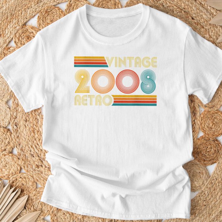 18歳の誕生日プレゼント 18歳 男性 女性 レトロ ヴィンテージ 2008 Tシャツ 高齢者への贈り物